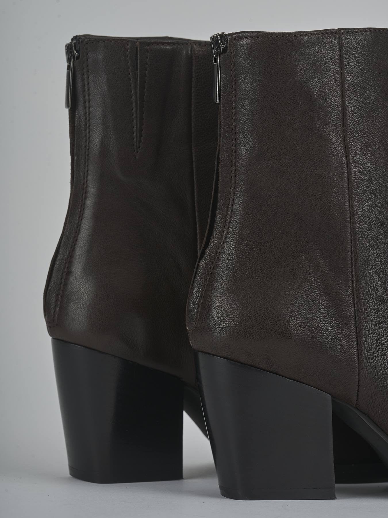 Stivaletti tacco 8cm pelle testa