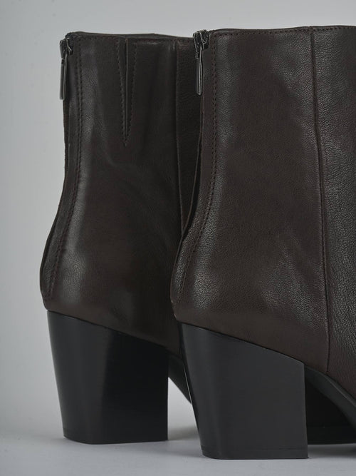 Stivaletti tacco 8cm pelle testa