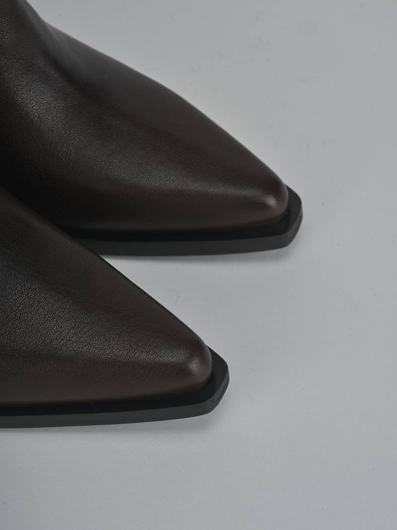 Stivaletti tacco 8cm pelle testa